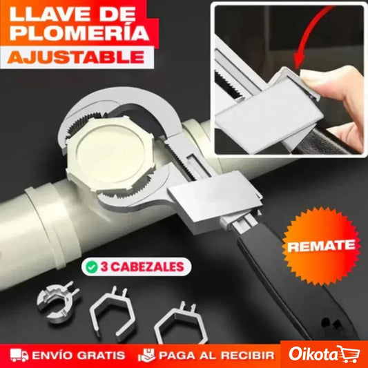 Llave de plomería ajustable