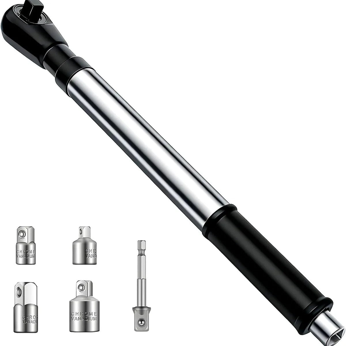 Llave Trinquete Extendida 43,5 cm con Adaptadores
