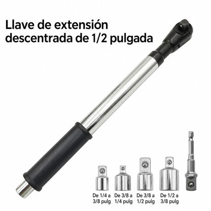 Llave Trinquete Extendida 43,5 cm con Adaptadores