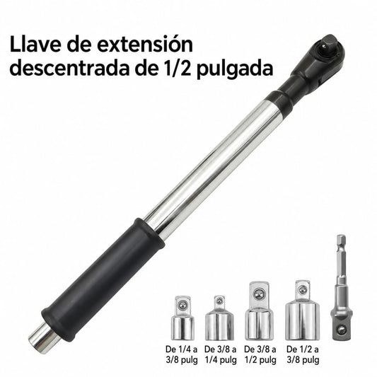 Llave Trinquete Extendida 43,5 cm con Adaptadores