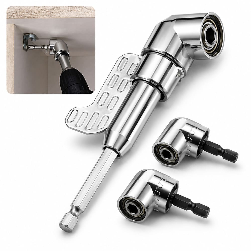 Adaptador de ángulo recto destornillador (combo 3x1)