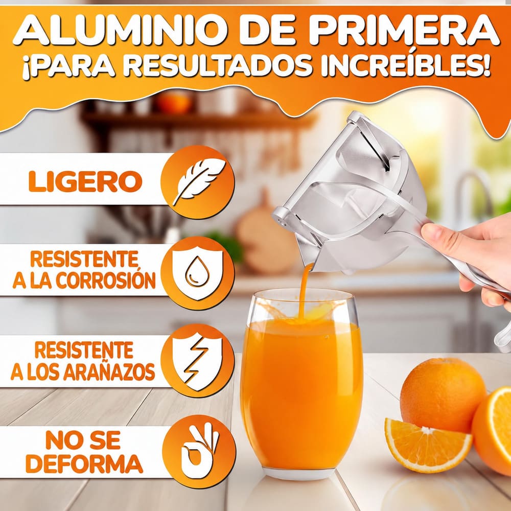 Exprimidor de frutas manual premium ergonómico