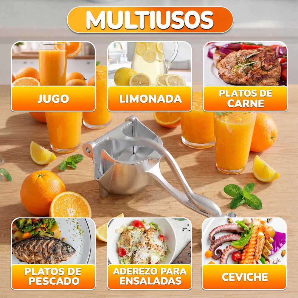 Exprimidor de frutas manual premium ergonómico
