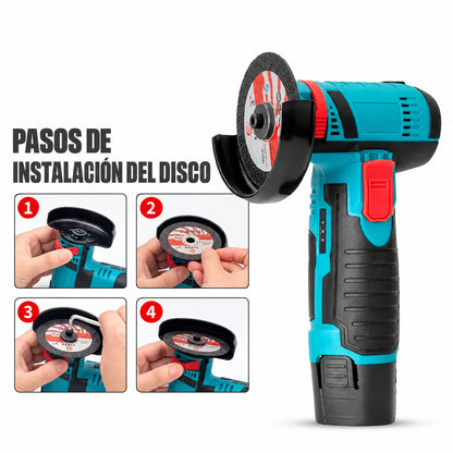 Mini amoladora angular a batería compacta inalámbrica
