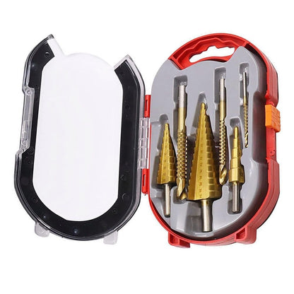 Set de 6 brocas escalonadas de titanio