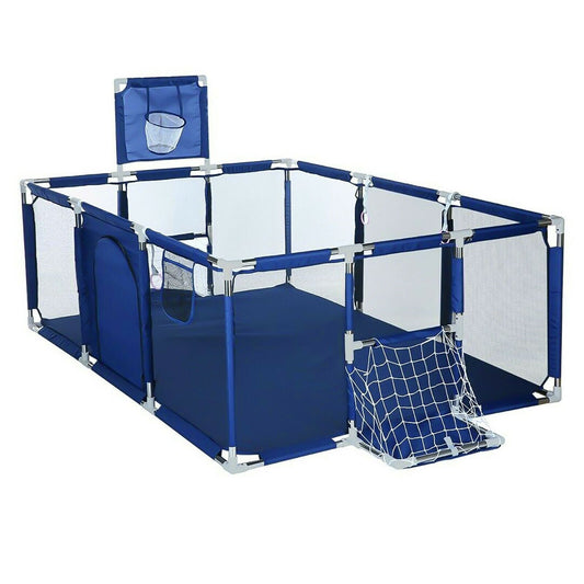 Parque infantil tipo corral seguro para bebés (color azul)