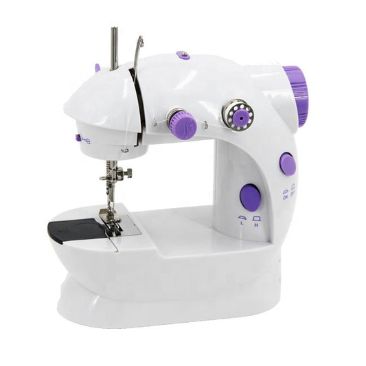 Mini máquina de coser portátil con pedal y accesorios