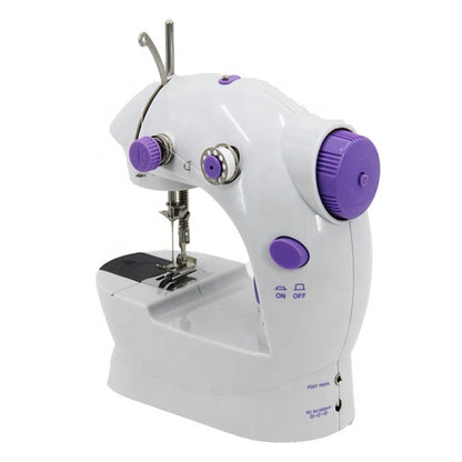Mini máquina de coser portátil con pedal y accesorios
