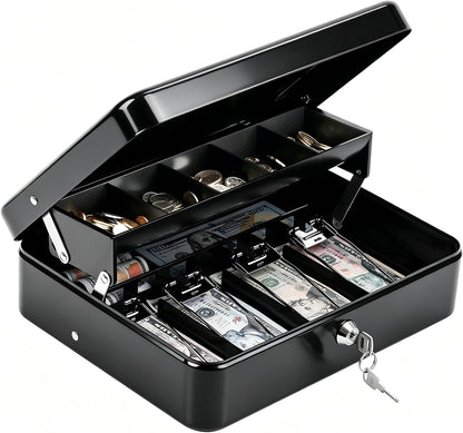 Caja de almacenamiento de efectivo con cerradura