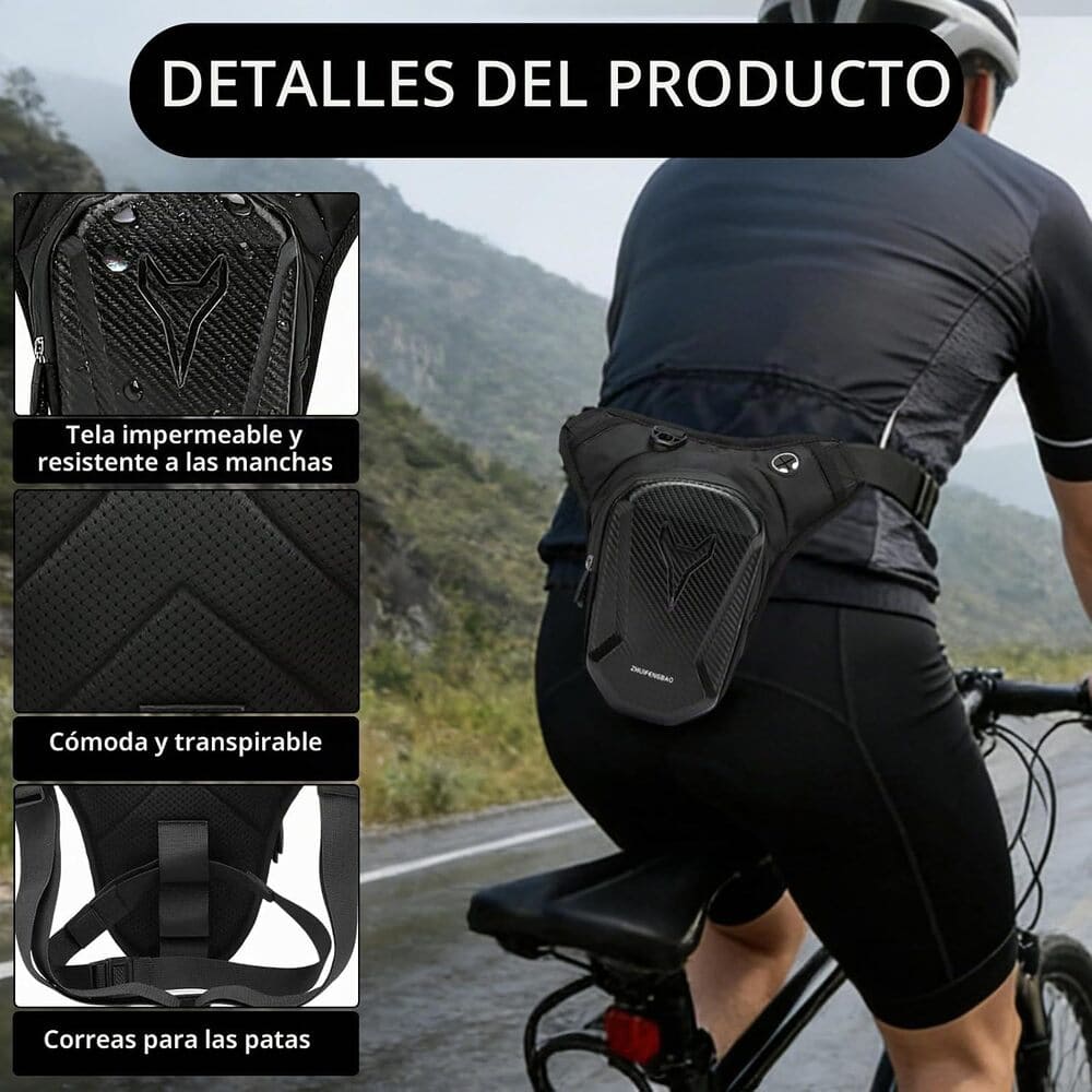 Bolso muslera impermeable para motociclistas